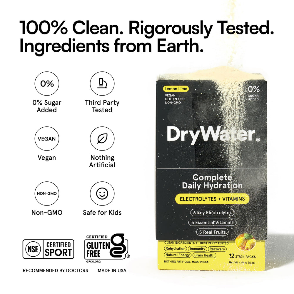 DryWater polvo y textura en primer plano que muestra frutas deshidratadas