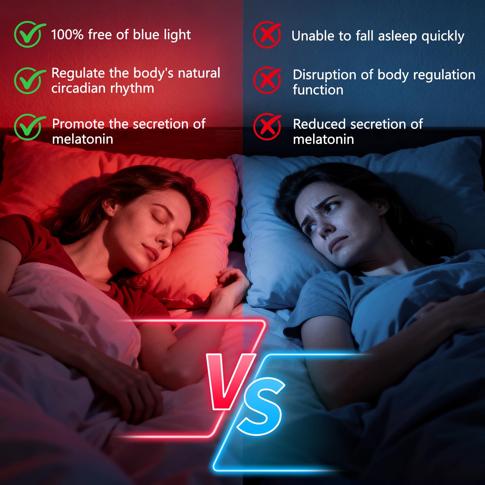 DSJGB luz roja en dormitorio, facilita moverse sin despertar
