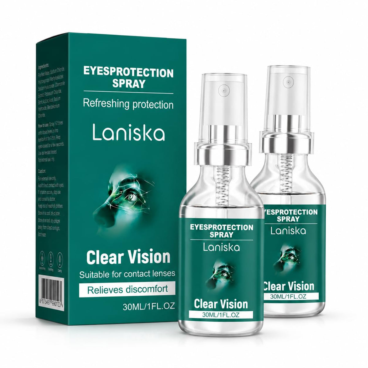 DTMIEAXN spray ocular frontal mostrando diseño y portabilidad