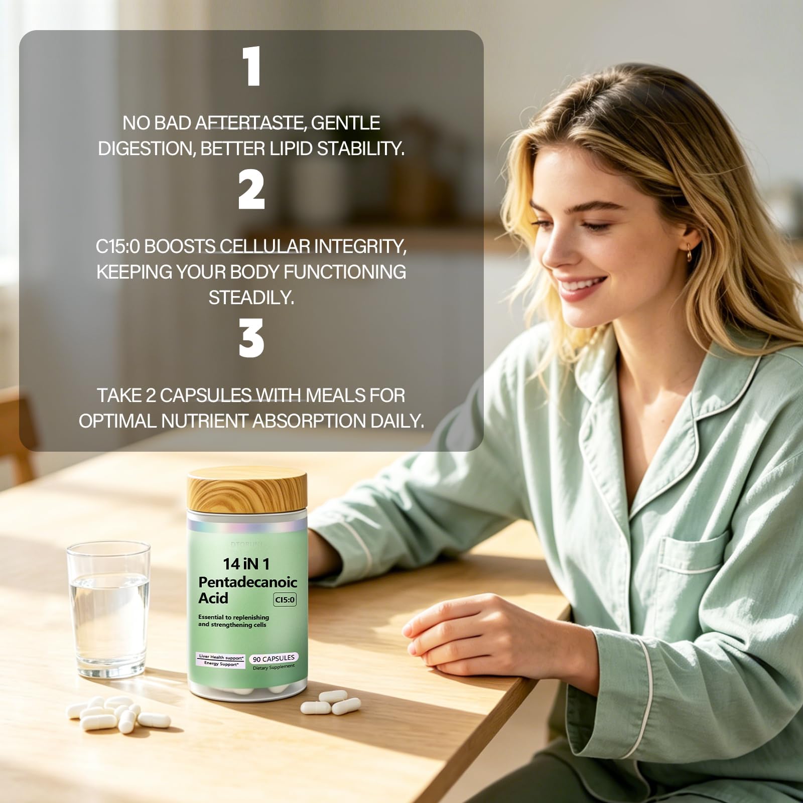 DTORUNI etiqueta con lista de ingredientes clave y transparencia