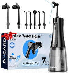 Ducard vista frontal del irrigador con boquilla en U, limpieza rápida