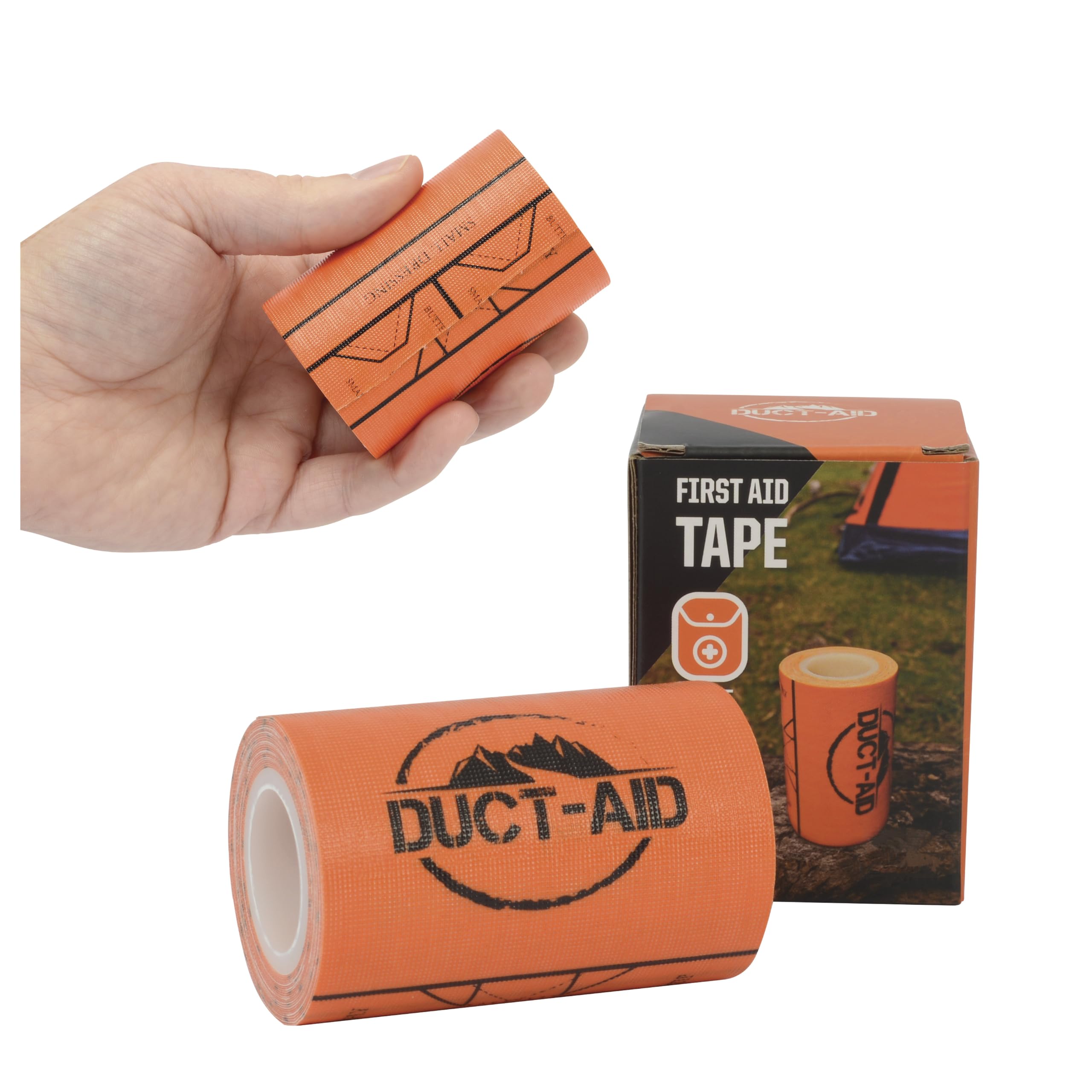 Duct-Aid vista frontal del botiquín compacto, fácil de localizar y transportar