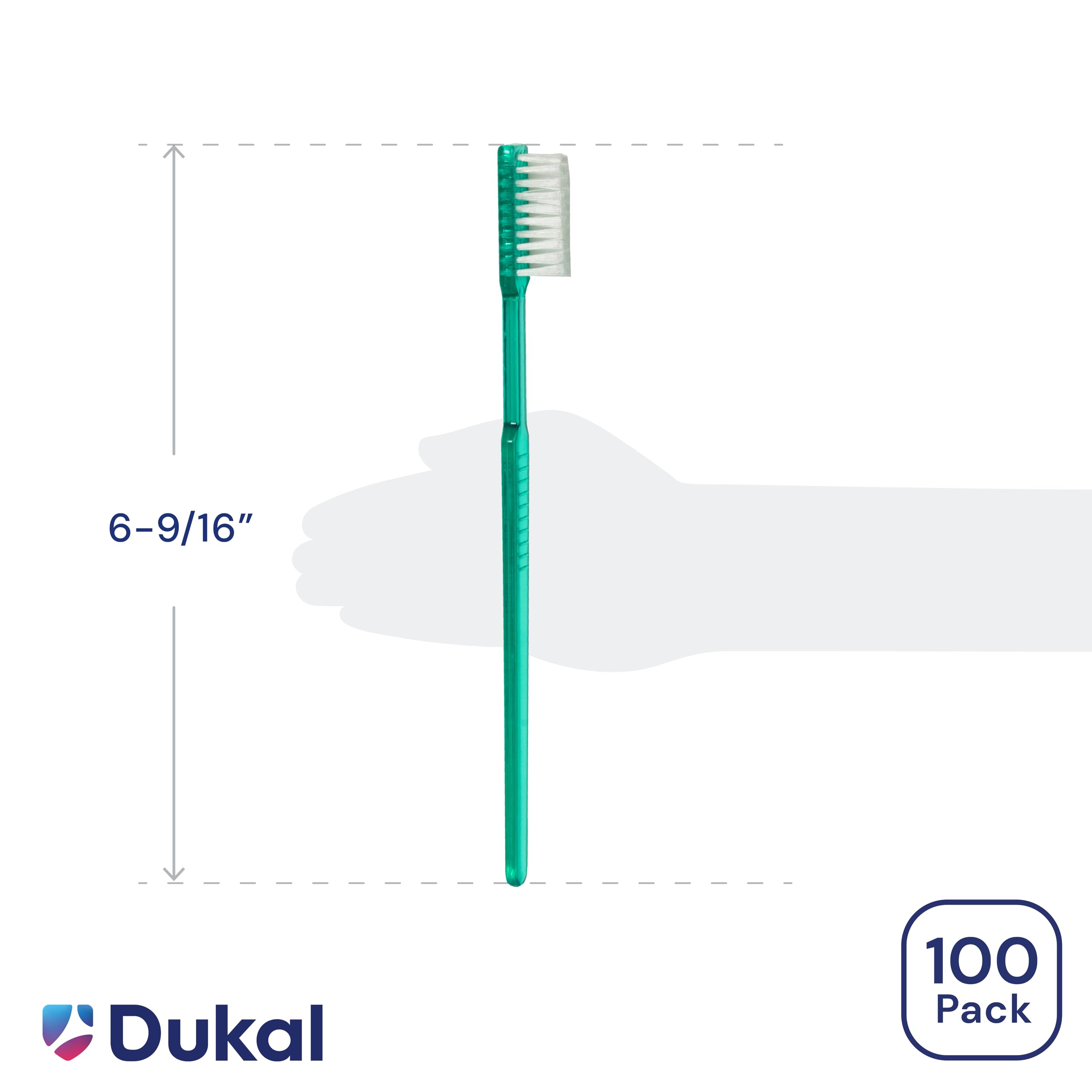 Dukal Fast Brush detalle del cepillo y cerdas, diseño compacto para limpieza rápida