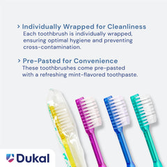 Dukal Fast Brush primer plano de la pasta con xilitol, sensación fresca al usar