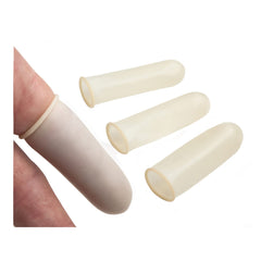 DUKAL finger cot en uso protegiendo un componente electrónico con precisión