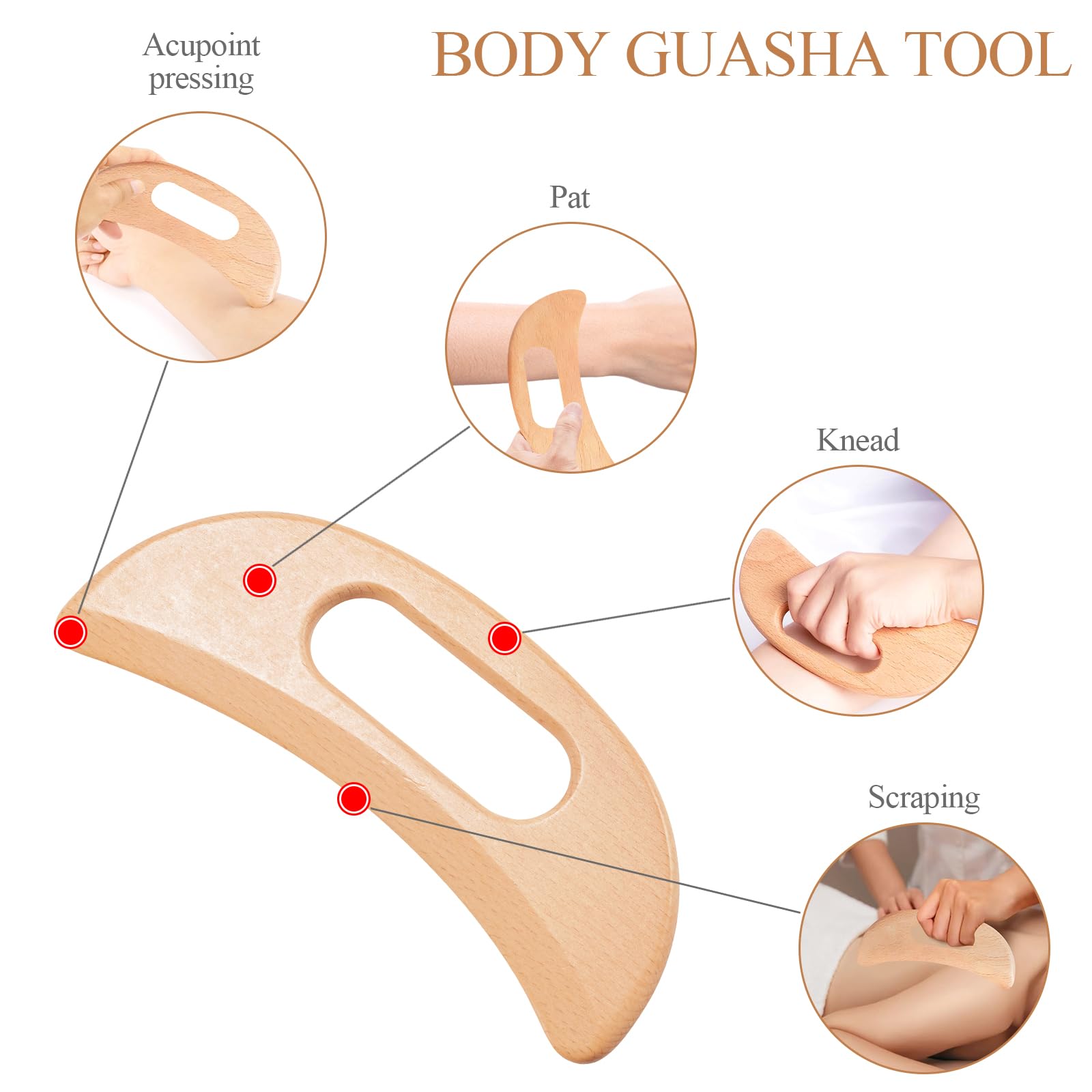 Dukucr tabla gua sha en detalle para fricciones y drenaje linfático