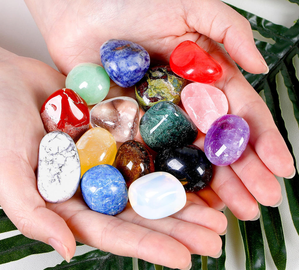 DUQGUHO conjunto de piedras distribuidas sobre mesa para proyectos de manualidades
