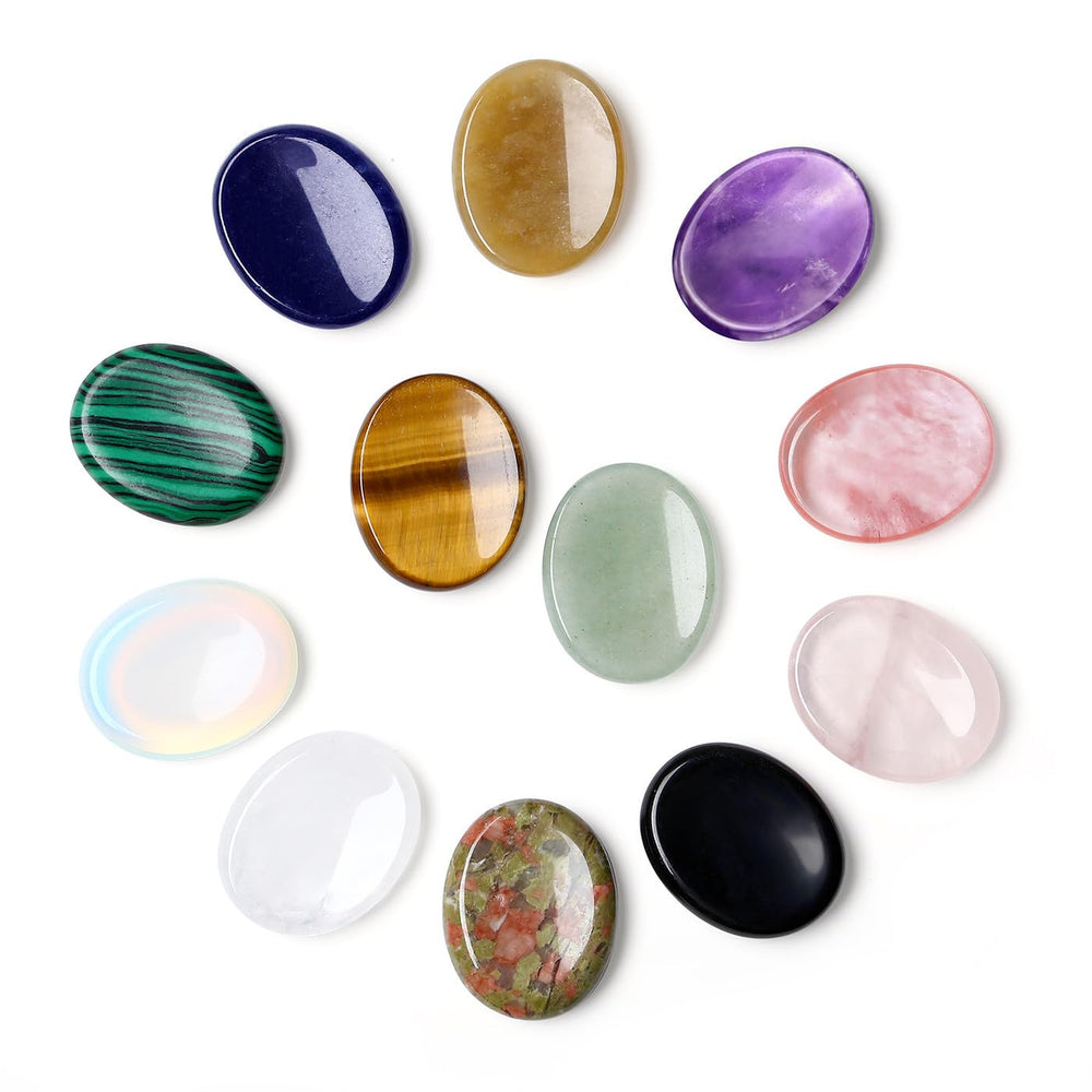 DUQGUHO todas las piedras extendidas sobre mesa, elección variada