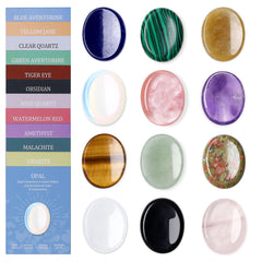 DUQGUHO caja frontal con set de 12 piedras, ideal para regalo