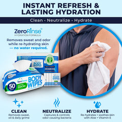 Dura Cleanse persona usando toallita para cuidado asistido, facilita higiene sin ducha