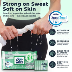 Dura Cleanse toallita en uso tras entrenamiento con sensación de frescura