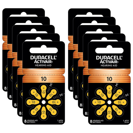 Duracell Activair empaque frontal mostrando protección y almacenamiento
