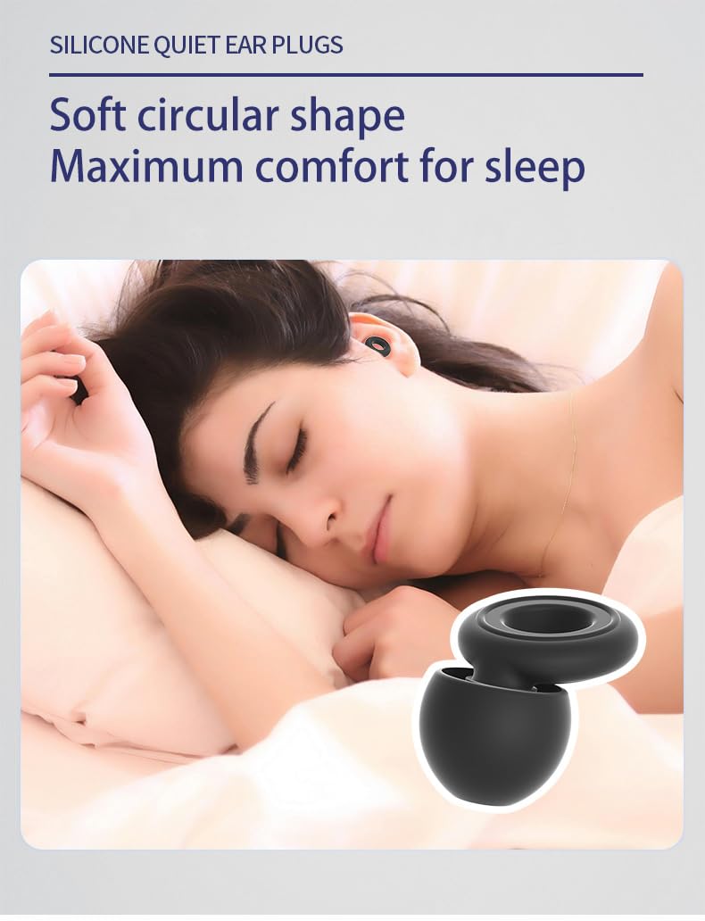 DX Grandway tapón en oído de persona durmiendo de lado, comodidad nocturna