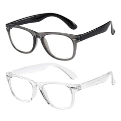 DYLB detalle de montura transparente TR90, durable y flexible