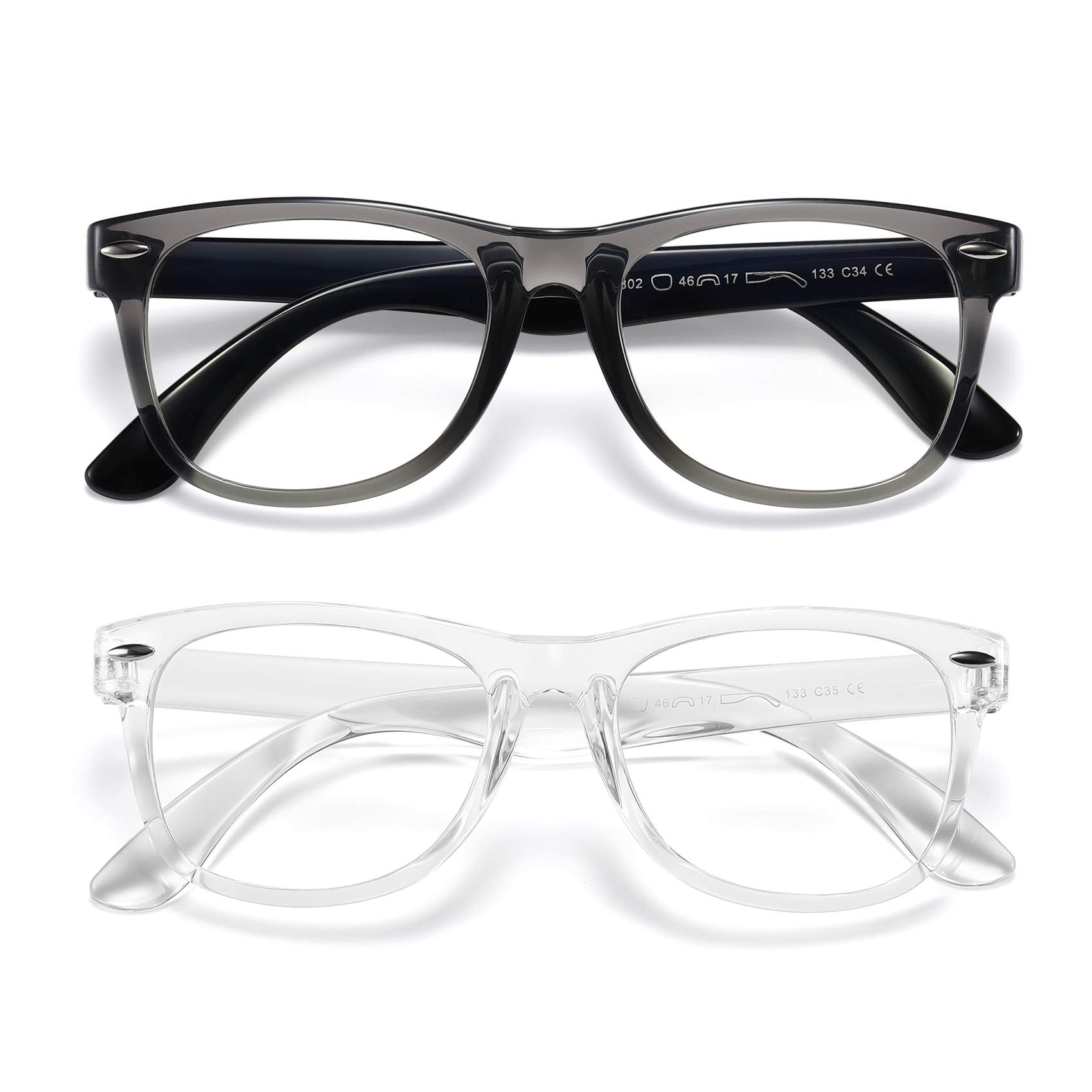 DYLB vista frontal de las gafas infantiles, diseño atractivo y cómodo