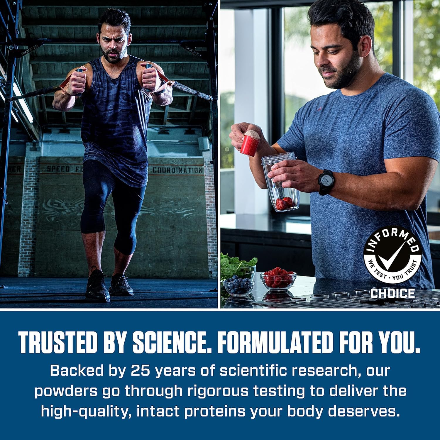 Dymatize batido en desayuno proteico para apoyar metas diarias