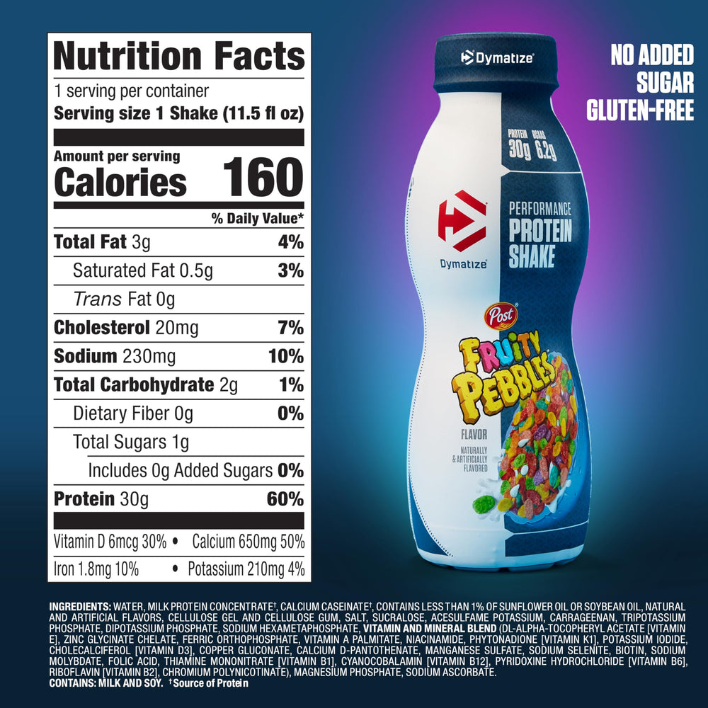 Dymatize etiqueta nutricional abierta mostrando proteína, BCAA y vitaminas