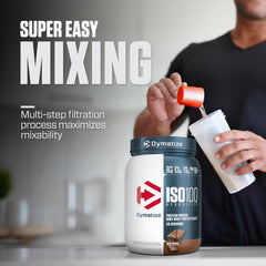 Dymatize ISO100 cucharada con porción medida, dosificación precisa