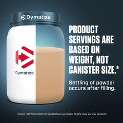 Dymatize detalle de color y crema que sugiere sabor a chocolate con cacahuete