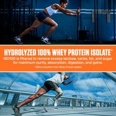 Dymatize ISO100 en entorno de gimnasio mostrando uso post-entreno práctico