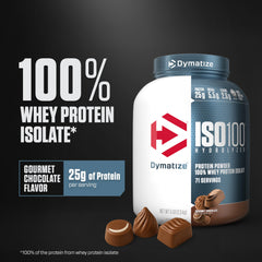 Dymatize polvo en cuchara textura fina y mezcla fácil