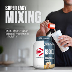 Dymatize cucharada con porción precisa facilita control nutricional