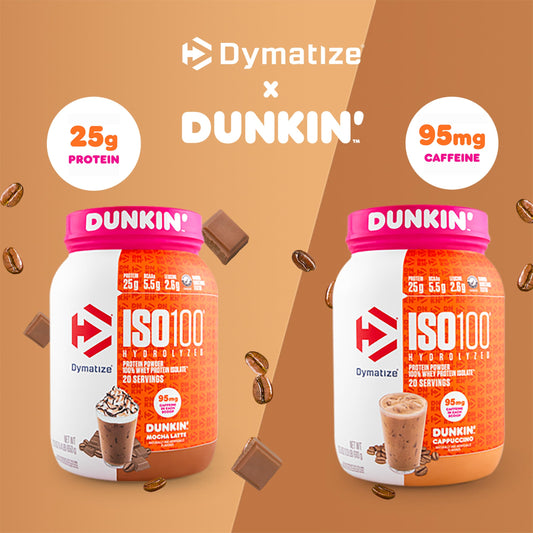 Dymatize ISO100 textura del polvo Mocha Latte para mezclas suaves