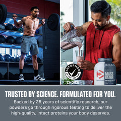 Dymatize envase lateral con información de uso y advertencias claras