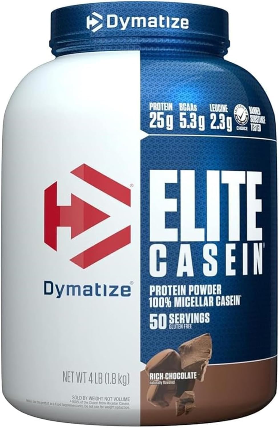 Dymatize bote en manos para comparar tamaño y beneficio de 4 lb y uso prolongado