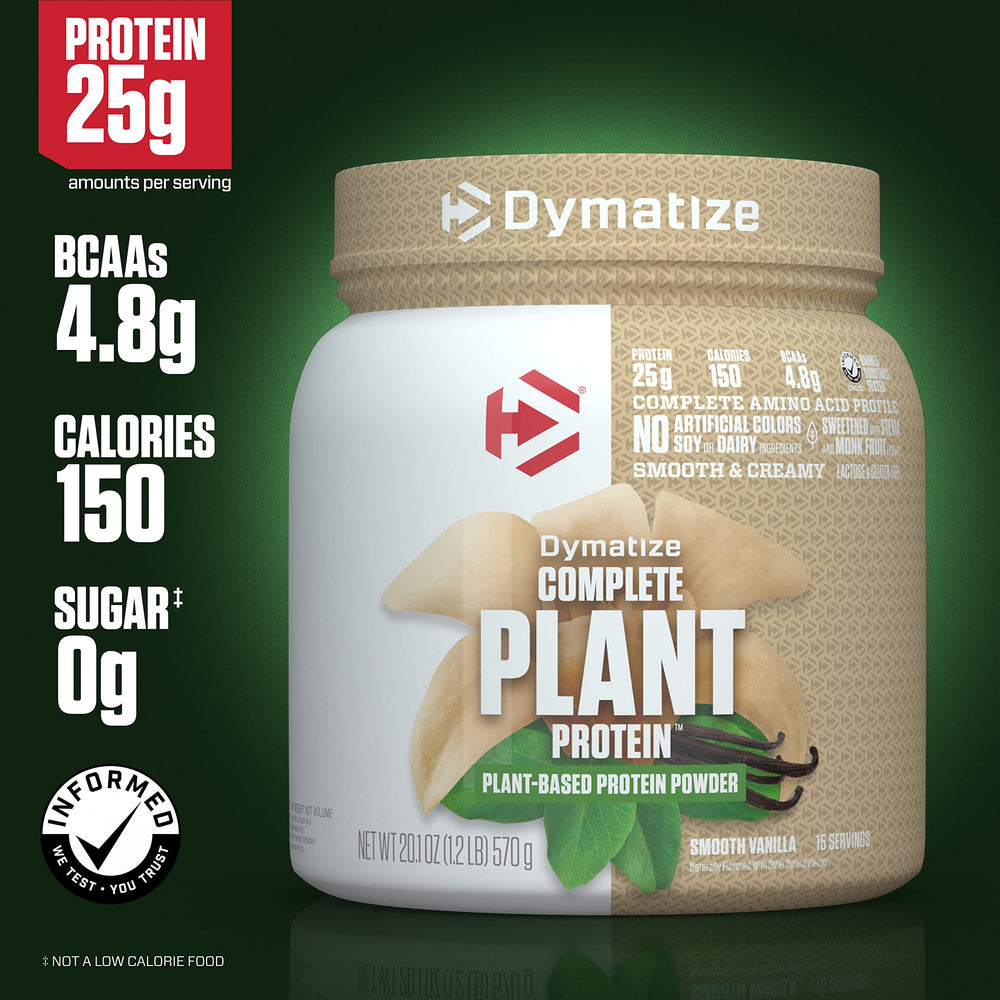 Textura cremosa del polvo Dymatize Vegan Plant Protein Vainilla Suave, mezcla homogénea sin grumos