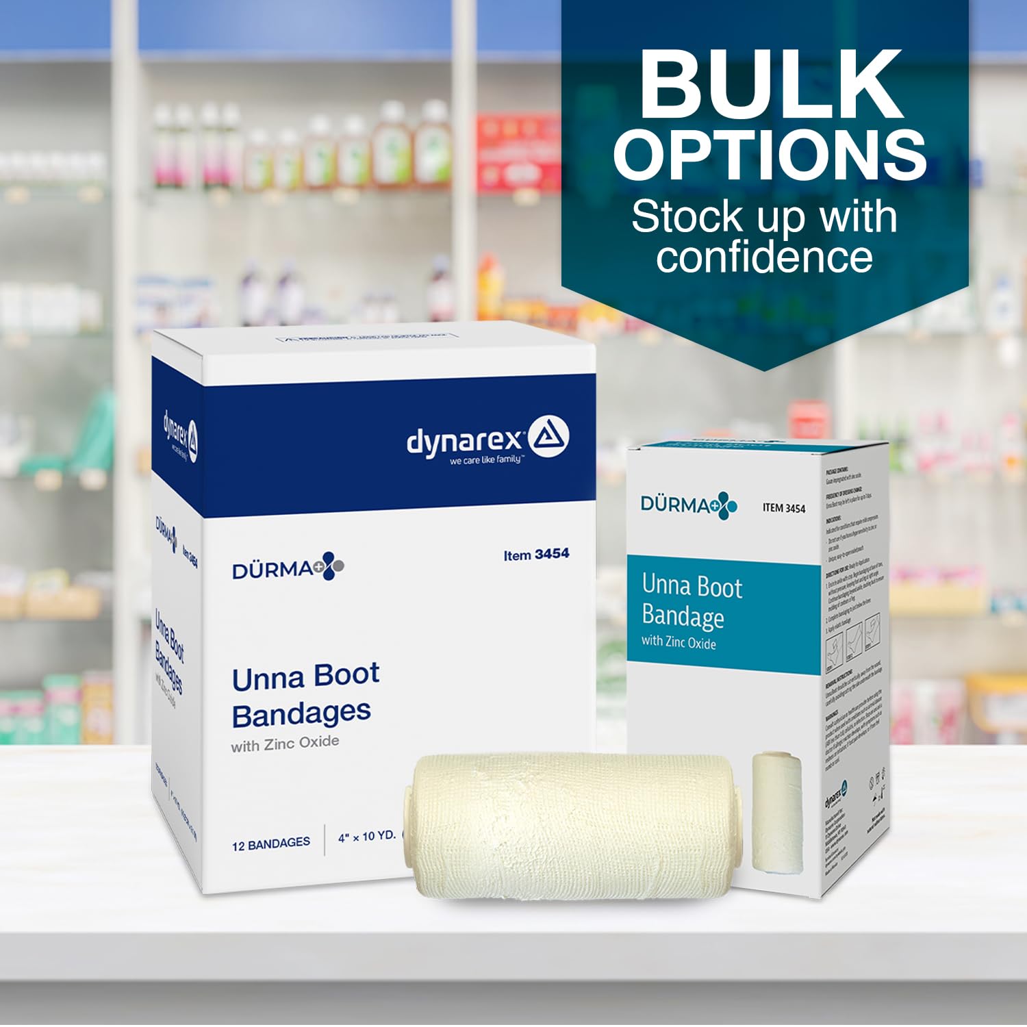 Dynarex Dürma+ en entorno clínico destacando disponibilidad para profesionales