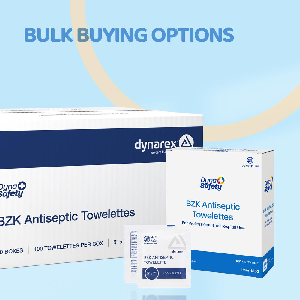 Dynarex etiqueta del producto con información de uso y beneficios visibles