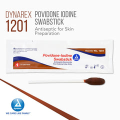 Dynarex detalle de la punta suave del hisopo mostrando precisión en aplicación