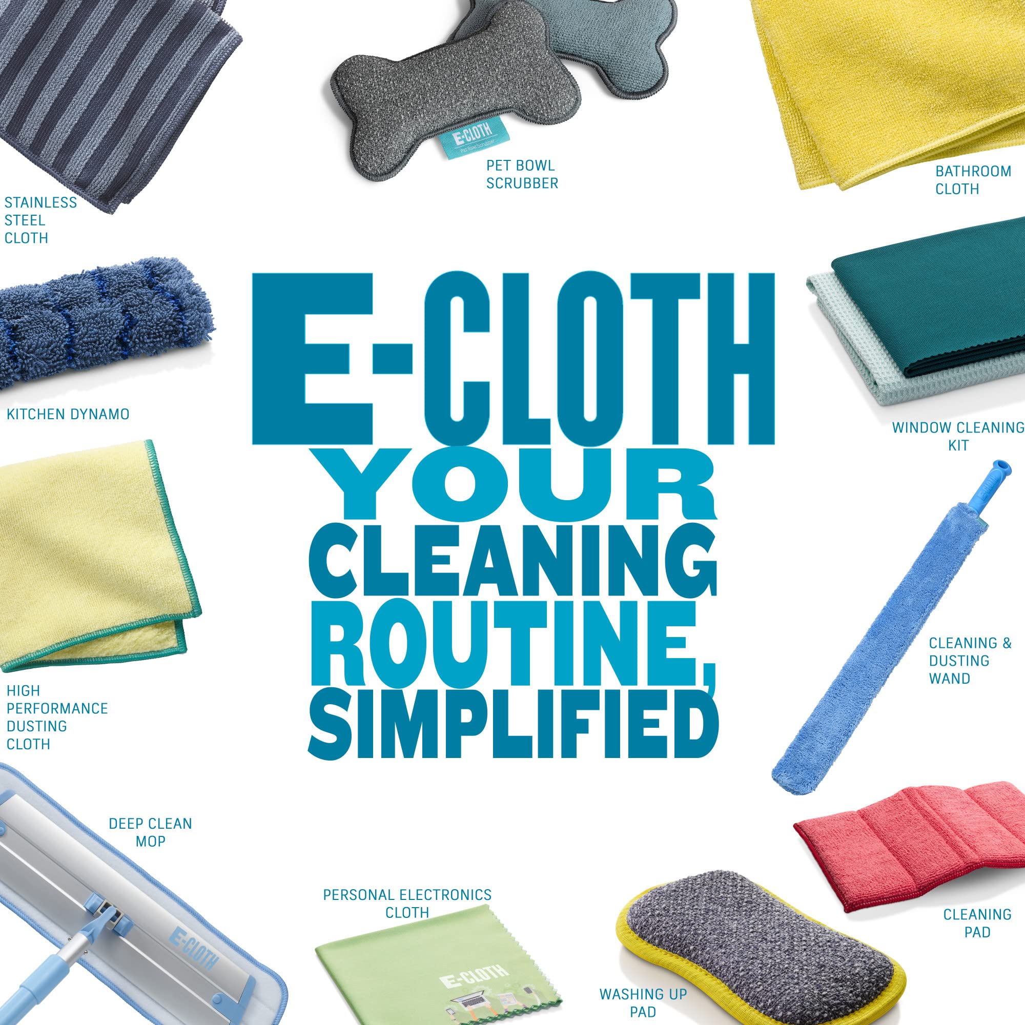 E-Cloth etiqueta con garantía y símbolo de durabilidad y lavabilidad