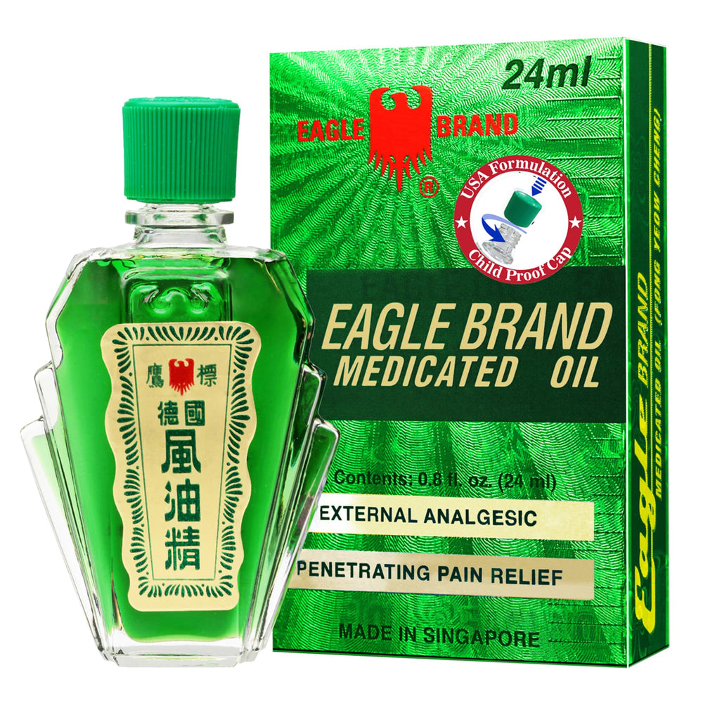 Eagle Brand textura del aceite sobre piel, absorción rápida y sensación fresca