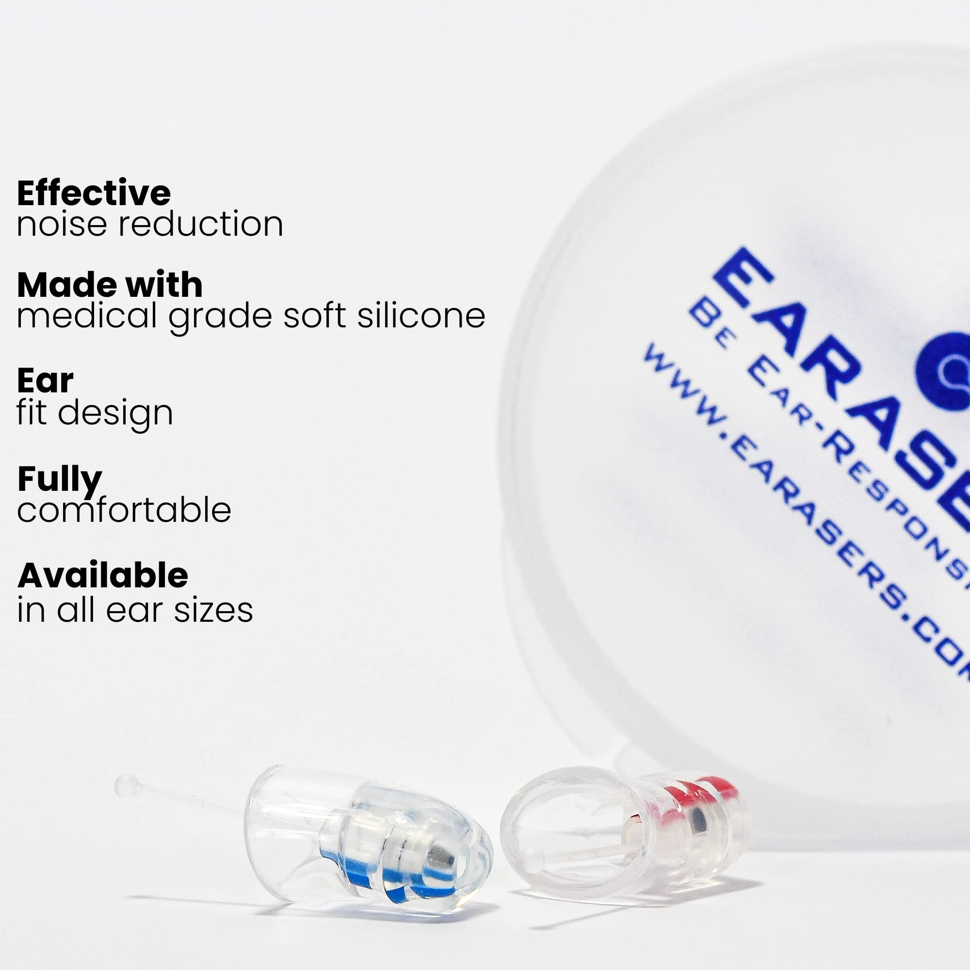Earasers detalle del filtro acústico para conservar calidad sonora