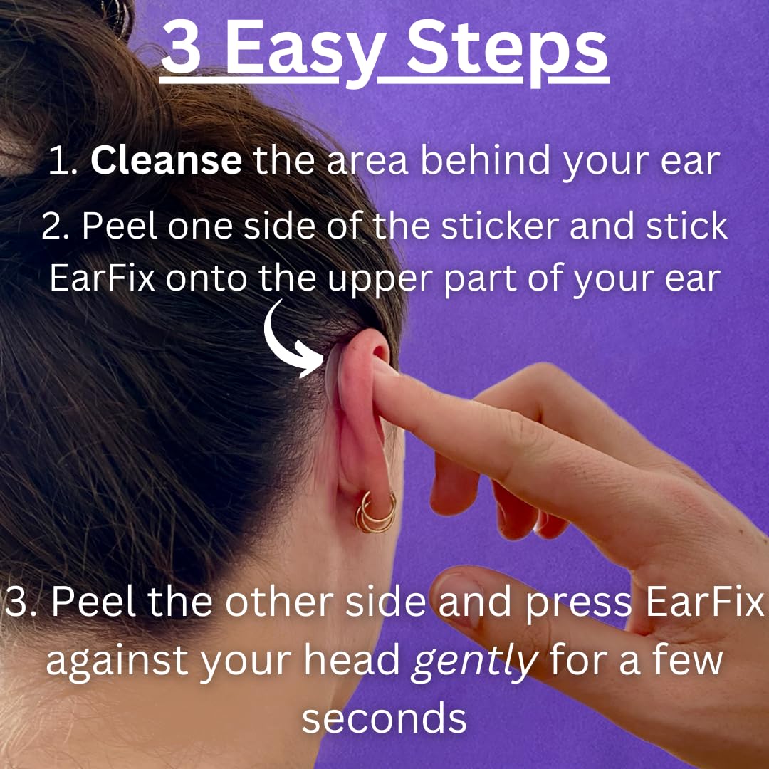 EarFix comparación de tamaño en mano enfatizando portabilidad