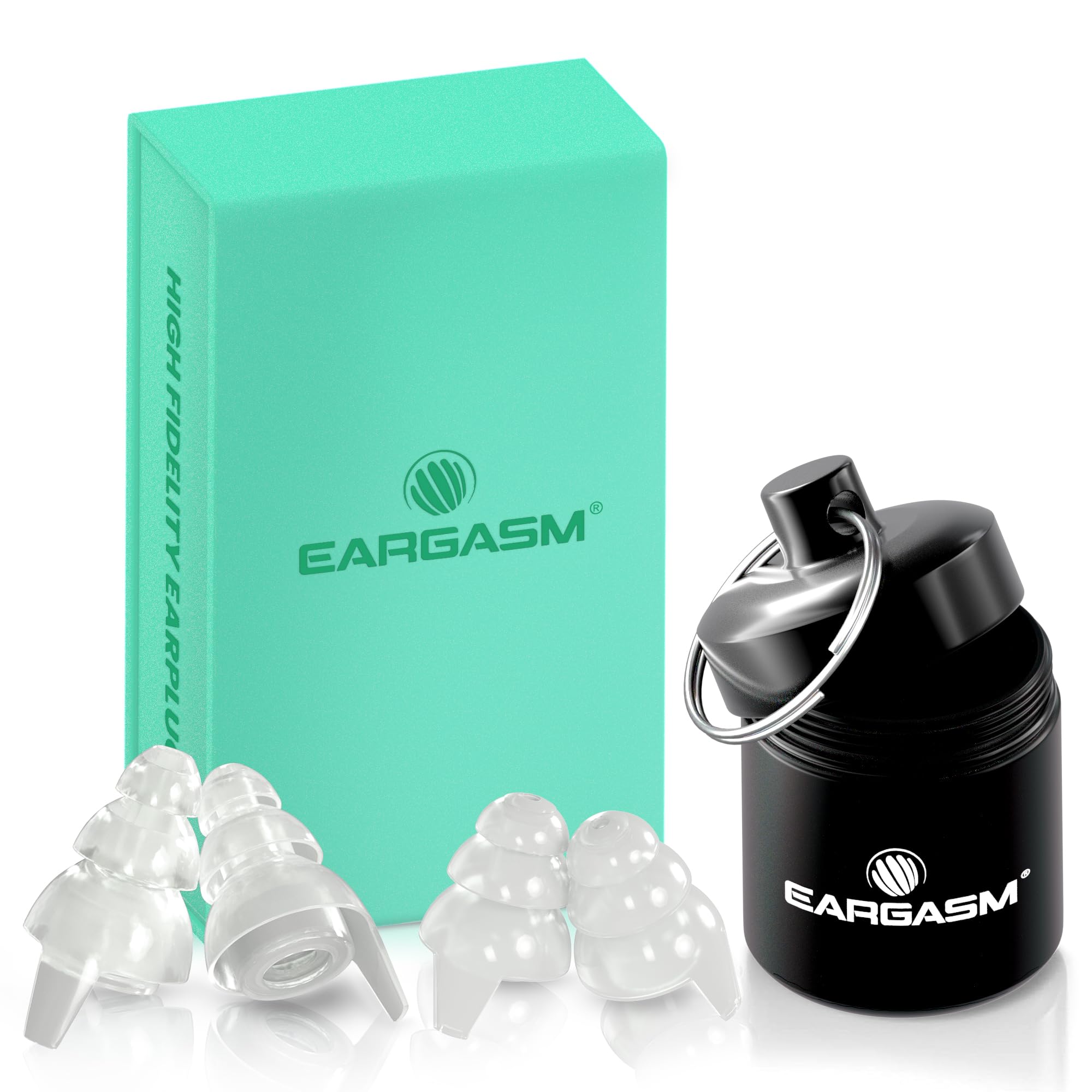Eargasm primer plano del filtro acústico que preserva claridad sonora