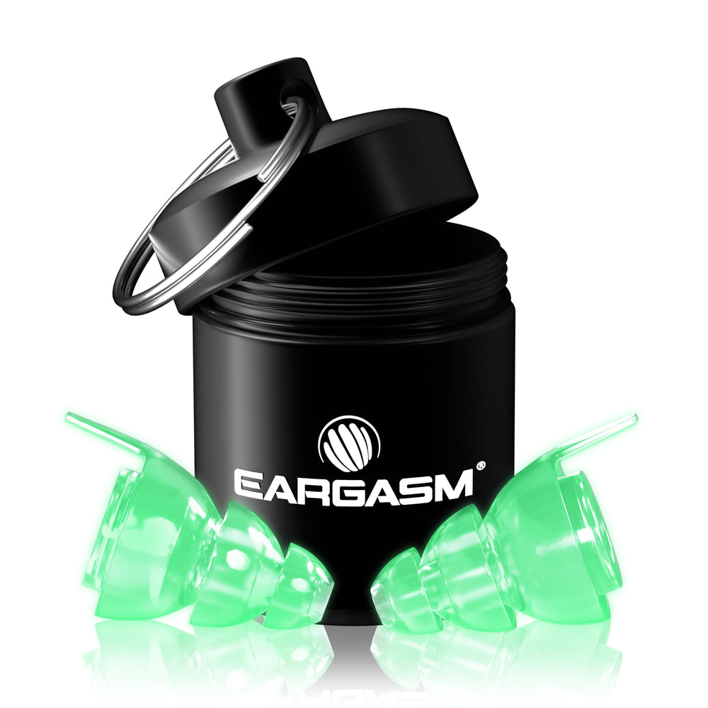 Eargasm tapa frontal del empaque mostrando el diseño y beneficio de protección