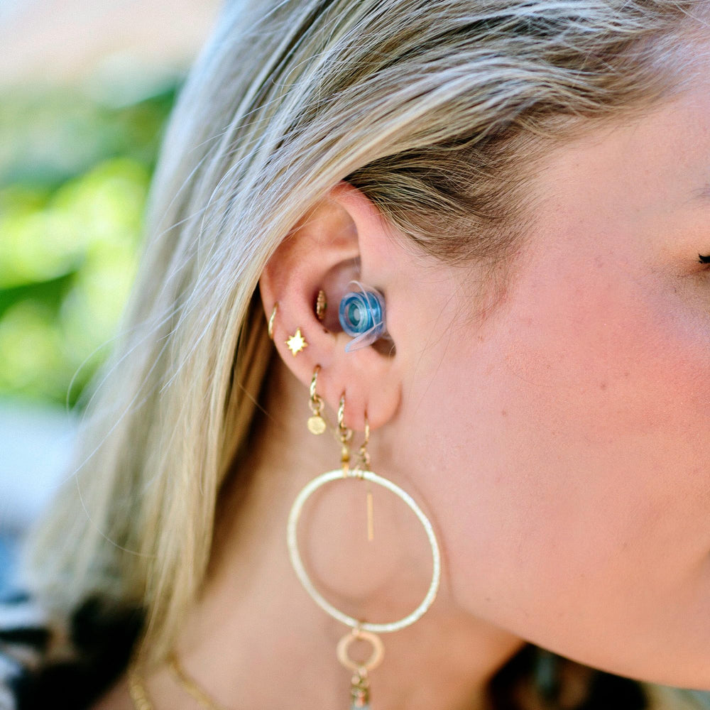 Eargasm diseño azul perfil bajo, discreto y elegante