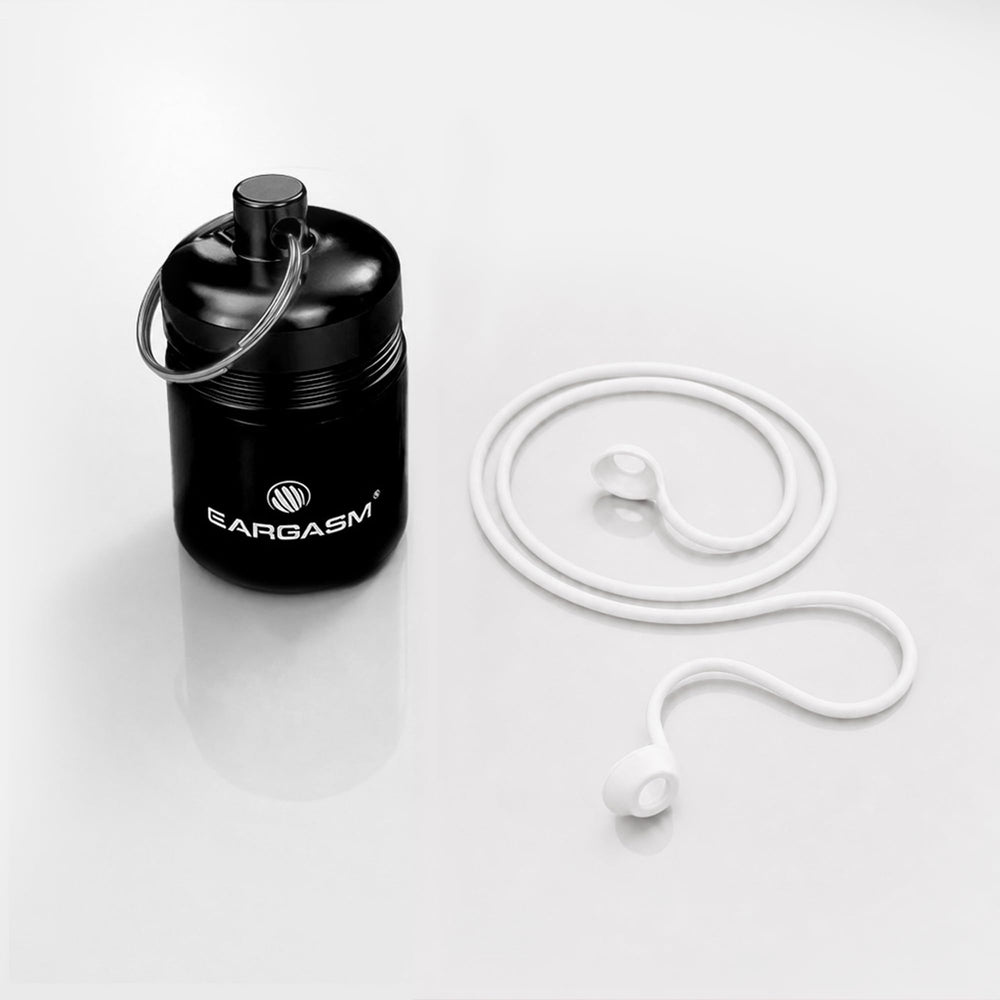 Eargasm embalaje y etiqueta que muestra compatibilidad y apariencia del producto