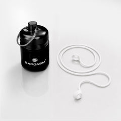 Eargasm embalaje y etiqueta que muestra compatibilidad y apariencia del producto