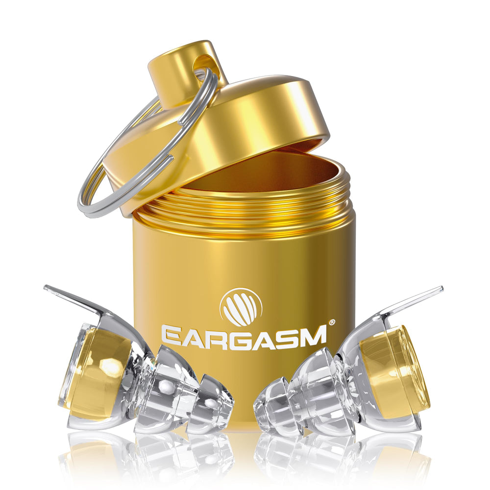 Eargasm High Fidelity Gold frontal del producto mostrando diseño y colores