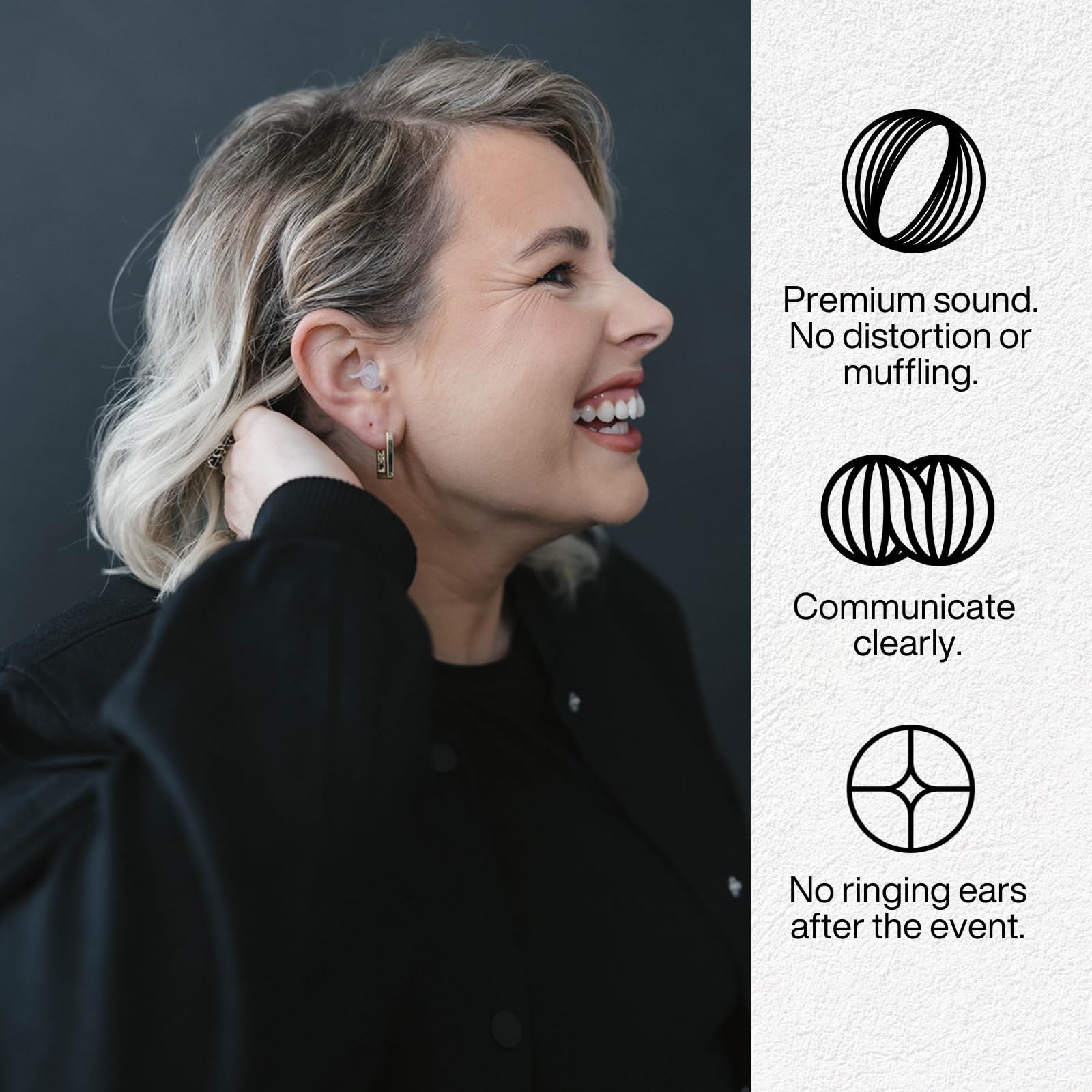 EarPeace detalle del filtro acústico que preserva fidelidad sonora