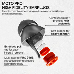 EarPeace detalle del filtro PRO mostrando reducción equilibrada