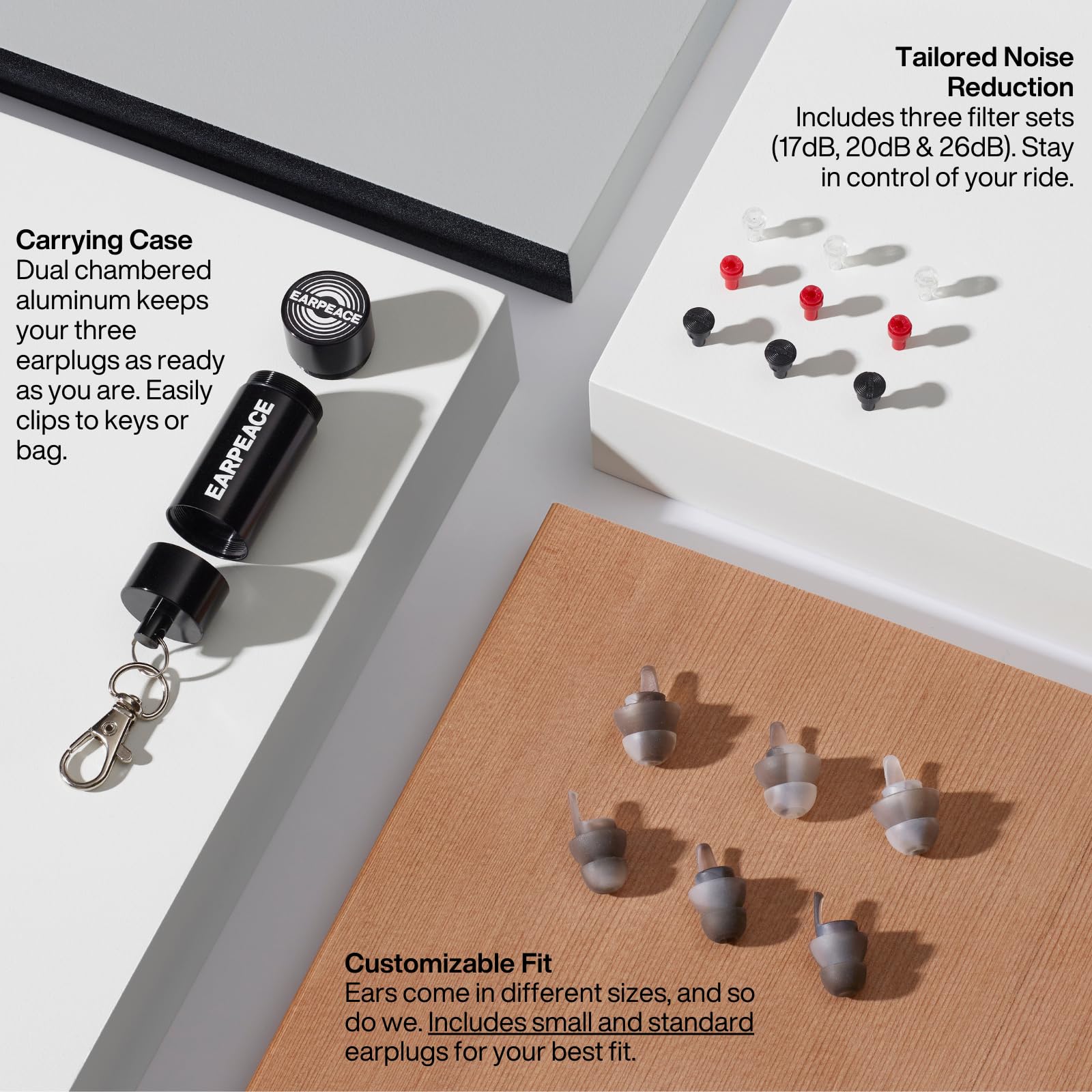 EarPeace tapones colocados bajo casco, reduce ruido sin perder comunicación
