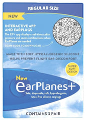 EarPlanes paquete frontal mostrando los tres pares y comodidad inmediata