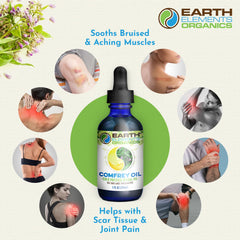 Earth Elements Organics frasco de vidrio con etiqueta clara, envase reutilizable y durable