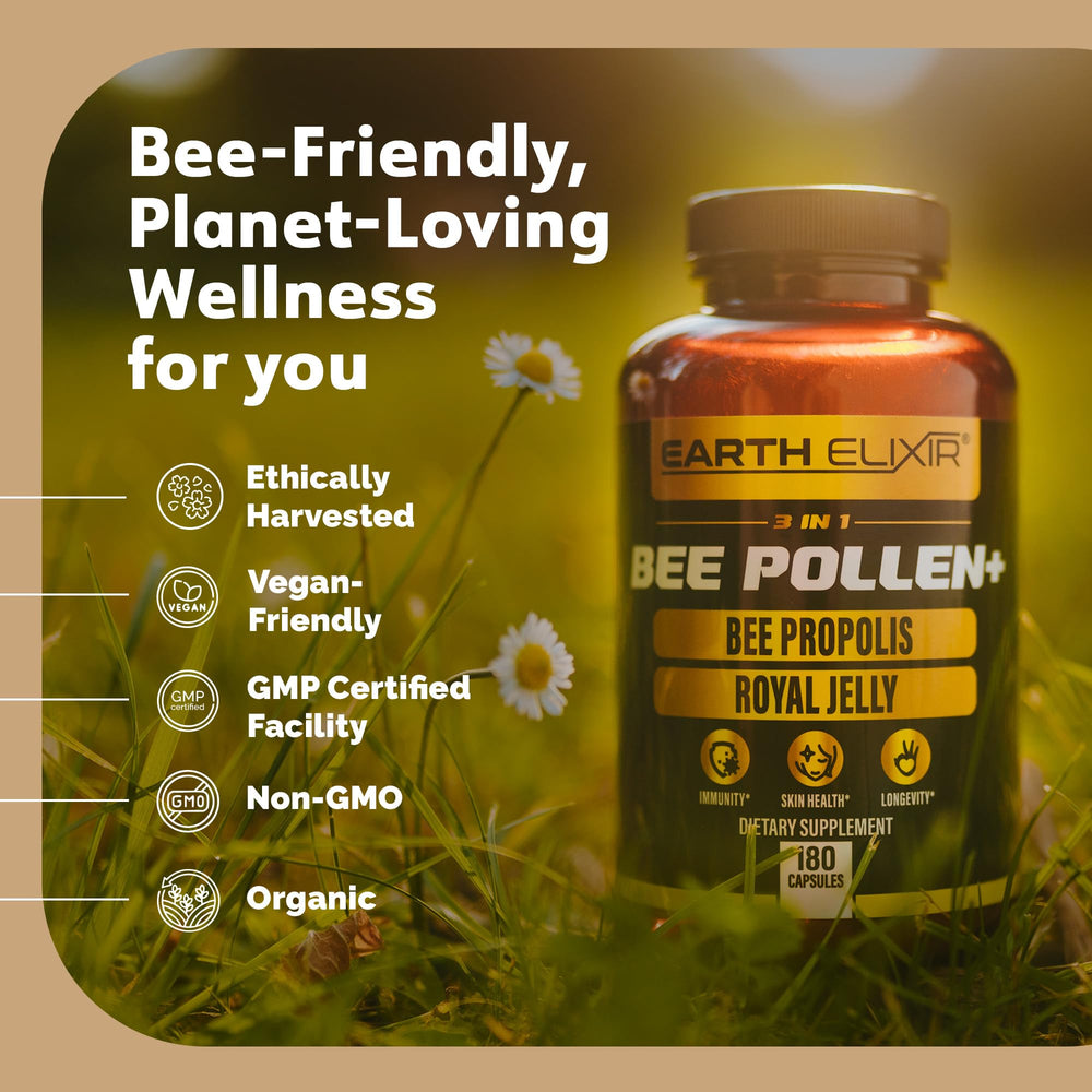 Earth Elixir cápsula cerca sostenida entre dedos mostrando tamaño y fácil ingestión
