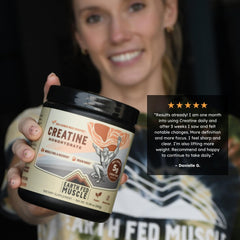 Earth Fed Muscle etiqueta nutricional legible, transparencia de ingredientes